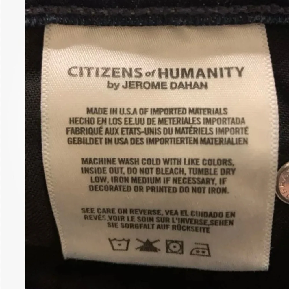 Citizens Of Humanity Jeans Women’s Blue 27 Rocket High Rise Skinny Raw Hem USA - Picture 7 of 11